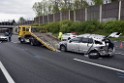 VU Auffahrunfall A 3 Rich Oberhausen kurz vor AS Koeln Dellbrueck P179